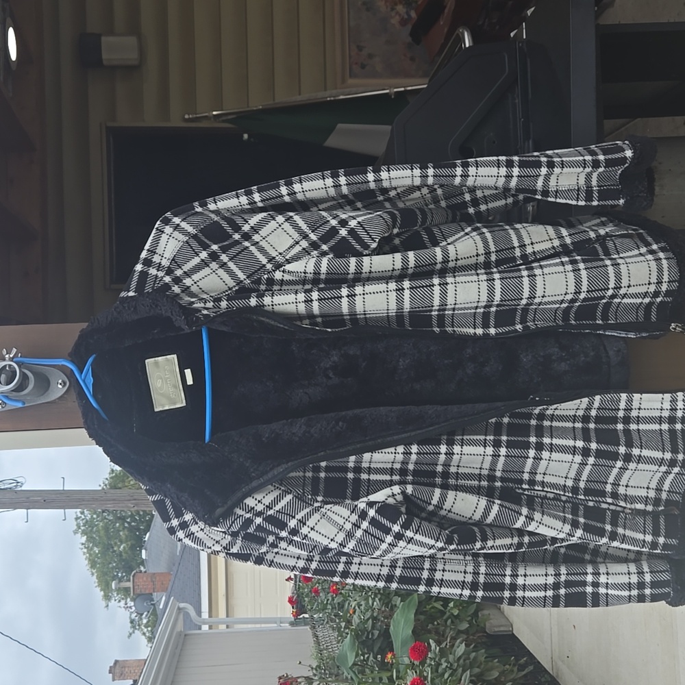 Black and White Plaid Jacket